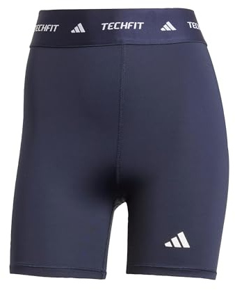adidas Damen TECHFIT Short Leggings, Legend Ink, XXS 4 inch