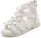 FM2018XSL Ragazze Princess Sandals Scarpe Bambini Fiore Open Toe Sandali Estivi,Bianco，34
