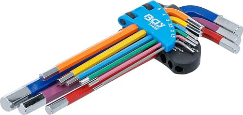 BGS 74455 | Jeu de clés allen | multicolore | six pans femelle 1,5-10 mm | 9 pièces