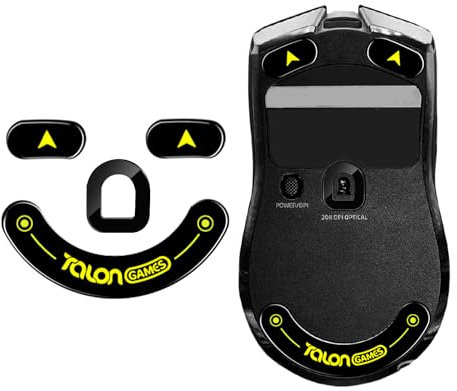 TALONGAMES Curved Edges Ultra Strong Glass Mouse Feet Skates Compatible with Razer Viper V2 Pro Gaming Mouse Feet Replacement,Super Smooth Glide Fast and Durable Sole