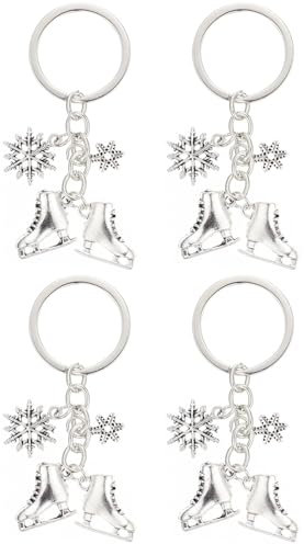 DEARMAMY 4 Stück Schlittschuh-Schlüsselanhänger schlüsselanhänger Kind Schlittschuh Schlüsselanhänger winterlicher Schlüsselanhänger Schlittschuh-Charm-Schlüsselanhänger Rucksack-Anhänger