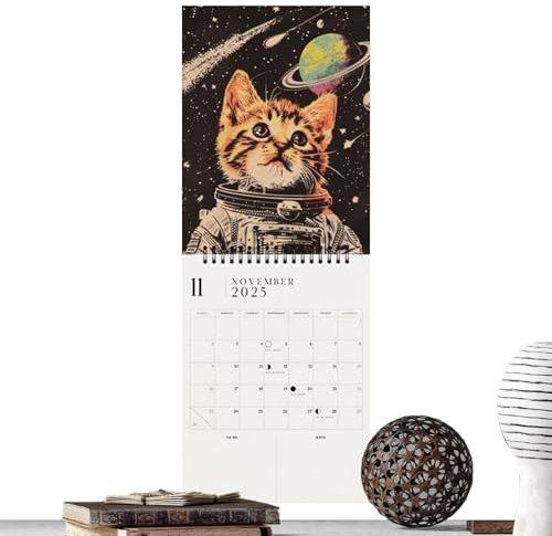 Wandkalender 2025 12 Monate, Wandkalender | Kalender 2025 von 12 Monaten mit klarem Druck des Urlaubskalenders | Wandkalender für 12 Monate, praktischer Jahreswandkalender für P