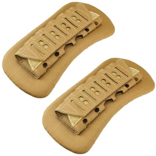 Ullnosoo Shoulder Strap Pad for Vest Carrier, 2 Pack Tactical Plate Shoulder Strap Pads Cushion for Backpack Vest Gear Accessories Sling Bags Khaki
