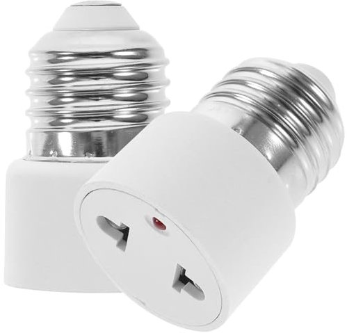 Adapter E26 Auf E27 Lampenfassung Steckdose E27 Splitter E26/E27-Lampenfassung, 3-poliger Lampenfassungs-auf-Stecker-Adapter, E27-Fassung im Steckerkasten Leuchtensteckdose 2/3-poliger Steckdosen