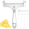 6pcs Kit de Coupe-Fromage en Acier Inoxydable Coupe-Fromage en Fil avec 4 Fils Supplémentaires et Clé Trancheuse à Fromage Portative Coupe-Beurre pour Fromage en Bloc Beurre (Argent Brillant)