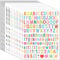 WD&CD 0.5 Inch 15 Sheets Self Adhesive Vinyl Letter Number Symbol Stickers Alphabet for Kids Mailbox Suitcase Guitar Water Bottle Laptop Guitar Phone Case Scrapbooking, Artistic Letters Multi