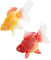 Pesoncarl 2pcs gefälschte Goldfische, künstliches Aquarium Plastikfischmodell Realistisch bewegende gelbe und rotgoldfische schwimmende Fischtankdekorationen
