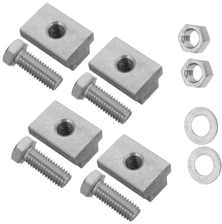 TOPBATHY 4 Sätze Anhängerschienenmuttern T-slot-rack-zubehör Lkw-ladeflächenschienenkappe T Nutensteine Zubehör Für Dachträger Mit T-schlitz Lkw-nüsse Silver Rostfreier Stahl