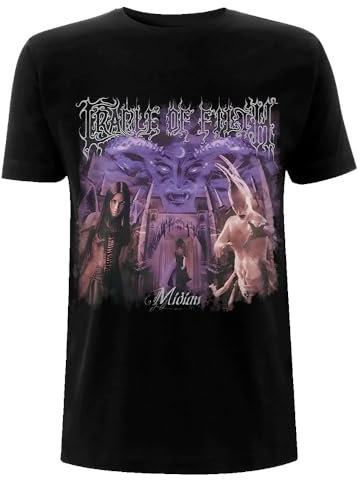 Official Cradle of Filth Midian Black Unisex Black T-Shirt, Medium