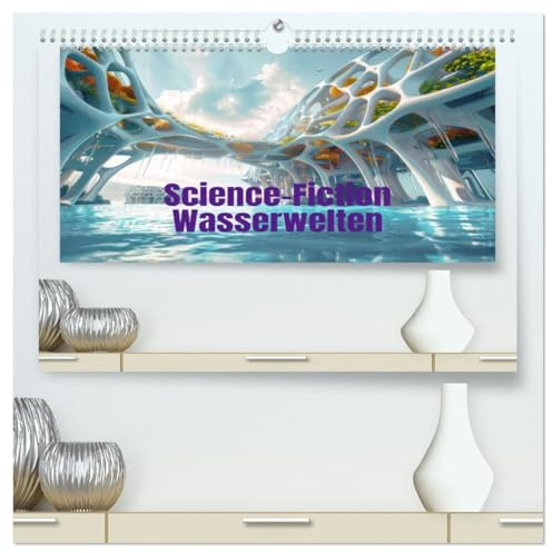 Science-Fiction Wasserwelten (hochwertiger Premium Wandkalender 2026 DIN A2 quer), Kunstdruck in Hochglanz: Visionen der Zukunft (CALVENDO Orte)