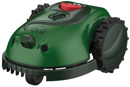 ONLI - Rasenmäher ON1008V – Schnitthöhe 2 bis 6 cm, Schnittbreite 16 cm, Funktion ohne Grasfang, Steigung 30%, Grün