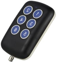 Telecomando di apprendimento a 6 copie resistente per apri garage per sistemi a codice fisso e batterie al litio alimentati a batteria a prova di schizzi di codice di apprendimento telecomandi con