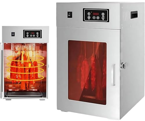 Secador de alimentos giratorio de acero inoxidable comercial con temporizador para carne, verduras y frutas