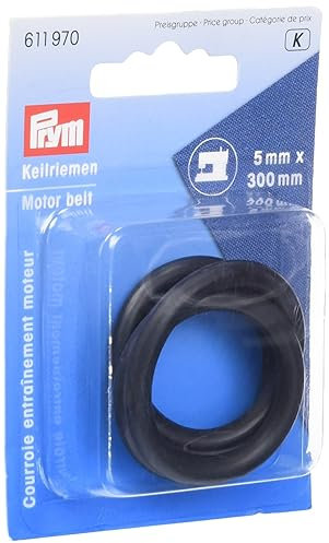 Prym 611970 Keilriemen für Nähmaschinen, Schwarz