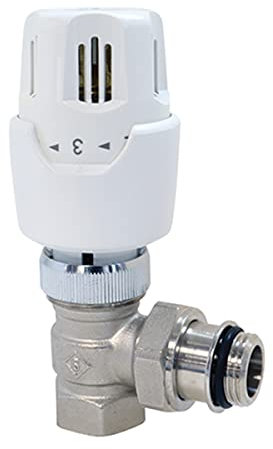 Robinet Thermostatique avec tête 220-Fer (Femelle)/Diam 12x17(3/8)/Corps Equerre Femelle