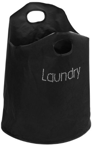 Premier Housewares Diamante Laundry Bag - Black
