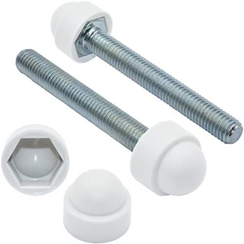 M10 Écrou et boulon Blanc Cache-vis Dômes/hexagonale hexagonale, Bouchon en plastique (Lot de 50)
