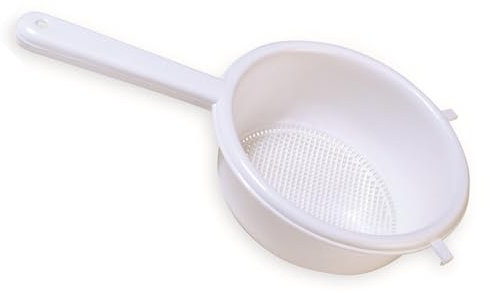 Ecoplast | Colabrodo in Plastica, Scolapasta in Colori Assortiti Bianco/Tortora/Rosso/Mandarino, 35x20x8, Made in Italy