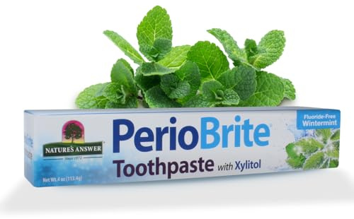 Nature's Answer Periobrite Whitening Toothpaste | Soothes & Refreshes | Gluten-Free, Flouride-Free Soy-Free & Vegetarian | Not Tested On Animals | No Artificial Sweetners or Preservatives 4oz