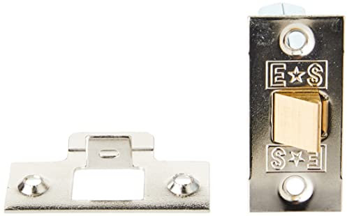 75mm Tubular Mortice Latch Polished Nickel
