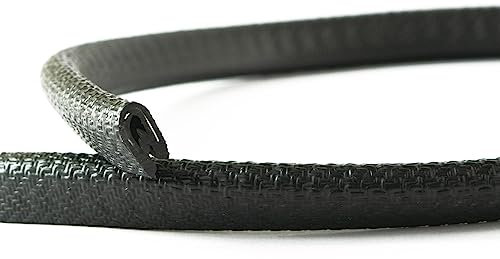 EUTRAS [5m] Kantenschutz 1-2 mm schwarz – hält ohne Kleber – perfekt für Bleche und Autotüren – schützt und entschärft Kanten – Industriequalität Made in Germany