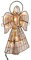 Kurt Adler flammig Capiz Engel Treetop mit Ranken und Perlen, 23,5 cm
