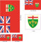 U24 Aufkleberbogen Ontario Aufkleber Set Flagge Fahne