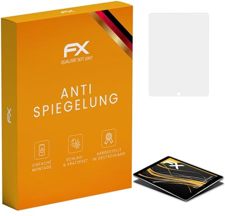 atFoliX Displayfolie kompatibel mit Apple iPad Pro 12,9 2015 Schutzfolie, entspiegelnde und stoßdämpfende FX Folie (2X)
