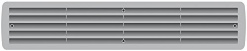 Kunststoffgitter Badezimmerlüftung Lüftungsgitter Türlüftung 1 Paar in Silber Optik Außenmaße 457mm x 92mm inklusive Schrauben