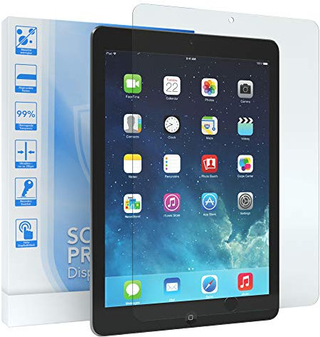 EAZY CASE - Protector de pantalla compatible con iPad Air de 1ª generación (2013), protector de pantalla de cristal de 9,7 pulgadas, dureza 9H, 0,3 mm, fino, protector de pantalla para tableta,
