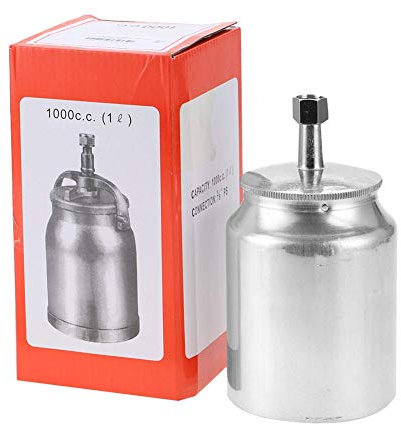 Spray Pot Metal Paint Container Pneumatic Spray Gun Accessory for Paint Sprayers/Spray Guns(3/8 1000ml)