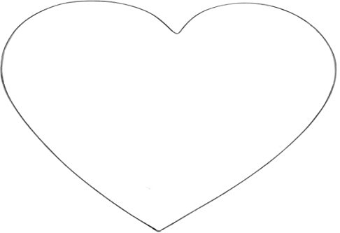 Rayher Hobby Draht Herz, 35 cm ø, Drahtstärke 2 mm, Herz aus Metalldraht, Drahtherz Rohling zum Basteln und Dekorieren, Silber