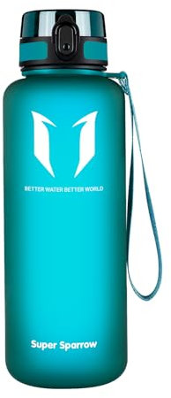 Super Sparrow Trinkflasche - 1.5L - Wasserflasche Auslaufsicher -Sportflasche BPA-Frei | Schule, Sport, Wasser, Fahrrad
