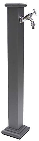 Fonderia Bongiovanni Fuente de columna | Modelo Sidney | para casa jardín | con sistema | con grifo latón cromado | Fuente columna de jardín exterior | Fuente de jardín exterior
