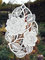 Rose Weiß Fensterbild Plauener Spitze 16x26 cm Spitzenbild + Saugnapf Fensterdeko