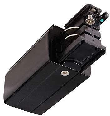Zubehör für 3-Phasen-Schienensystem D LINE - elektrischer Einspeiser Links, 220-240V AC/50-60Hz, Schwarz