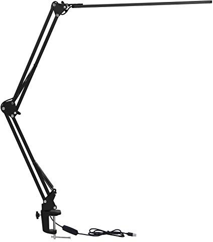 Cikonielf Lampe à Pince en Alliage d'aluminium USB 3 Couleurs lumière LED réglable Lampe de Lecture protectrice des Yeux Fournitures d'éclairage Domestique