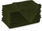Encasa XO Baumwollstoffservietten | 12er-Set | Größe 43x43 cm | Leaf Green Volltonfarbe | Waschmaschinenfest