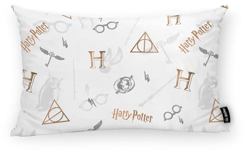 BELUM | Harry Potter Kissenbezug | Half Panama 100% Bio-Baumwolle | Mit Unsichtbarem Reißverschluss | Größe: 30 x 50 cm