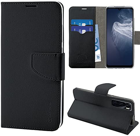 N NEWTOP Cover Compatibile per Vivo Y70 / V20 SE, HQ Lateral Custodia Libro Flip Magnetica Portafoglio Simil Pelle Stand Protettiva (Nero)