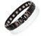 HAQI Magnetarmband für Damen und Herren aus Silber, 3500 Gauss Armband mit starken Magneten als Geschenk für Frauen (21,5 cm, Schwarz)