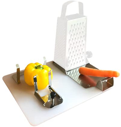 Planche à découper à une main « Cook-Helper » | Outils de cuisine adaptatifs pour handicapés | Équipement de cuisine adaptatif | Gadgets pour personnes handicapées | Pour survivants d'AVC et amputés