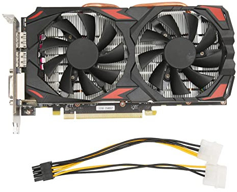 Tarjeta Gráfica para Juegos RX 580, Tarjeta Gráfica para PC de 8 GB GDDR5 de 256 Bits con Ventiladores de Refrigeración Dobles, Tarjeta Gráfica para Computadora 8K 16 PCI Express 3.0 para Tarjeta de