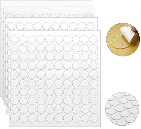 Doppelseitige Klebepunkte, 500 Stück Klettpunkte Selbstklebend 10mm Rund Klebepunkte Transparent Doppelseitiges klebeband Ballon klebepunkte Klebepunkte Transparente Aufkleber für Festivaldekoration
