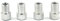 4 Stück Fahrrad Ventil Adapter, Adapter Radventil, Presta zu Schrader Bike Valve Adapter, Adapter Konverter, Fahrrad-Zubehör Reifen Set, Für Fahrräder, E-Bikes (Silber)