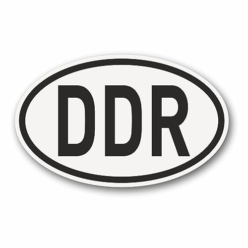 DDR Magnet Länderkennzeichen DDR Abzeichen Schwarz Weiß - 145 x 90 mm - leicht anbringen und Wieder abnehmen I PKW LKW Wohnmobil Moped Motorrad Auto - kfz730