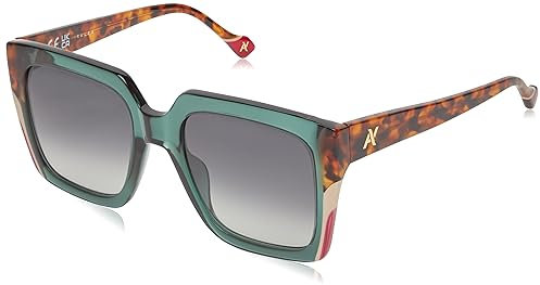 Yalea SYA106V 0M26 Verde Trasparente Sunglasses Woman Acetate, Square, 54