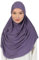 Prien Kopftuch für Damen, Lang Muslim Hijab Frauen, Türkisch Khimar Schal Islamische Kleidung, Konfektionshijab Kopftücher Kleider, Muslimische Sport Head Scarf Set (Damson)