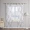 SCHOAL Schiebegardinen mit Schlaufen Transparente Schiebevorhang 2er Set Voile Gardinenschal Fensterschal mit glänzenden Wellen Muster BxH 57x145cm Braun