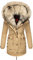 Navahoo Damen Warmer Winterparka mit Kapuze Sweety Beige Gr. XL